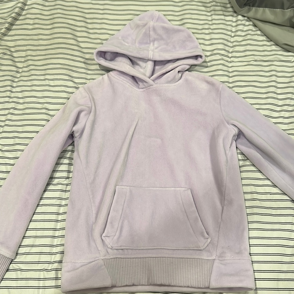 Little girls purple fuzzy hoodie